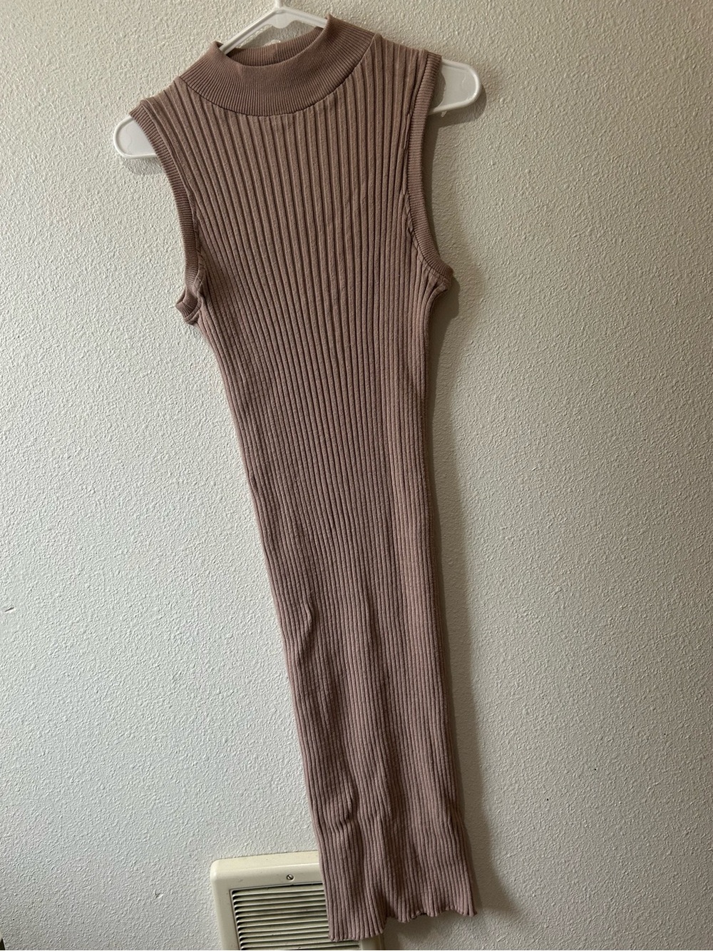 Zara Sleeveless Ribbed Turtleneck Dress